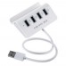 USB HUB 4Port OTG + Dock (2 in 1) (H-506) White